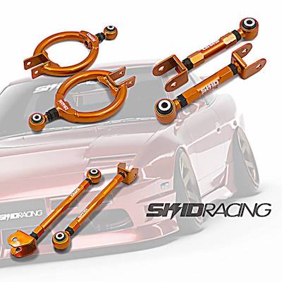 Skid Racing Adjustable Pillow Arm 3 point set rear offset toe control arm upper arm for S13/180SX/A31/C33/R32/Z32