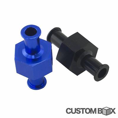 General purpose fuel pressure gauge adapter hose diameter 9.5mm - 1/8 NPT alumite blue black fitting oil cooler water temperature sensor fuel pipe engine block etc.!