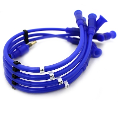 K-Products Jimny Ultra Silicone Plug Cord ULTRA Equal Length Manifold Octopus Leg Blue BP NGK Iridium Plug