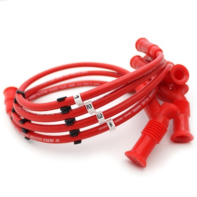 K-Products Jimny Electrical ULTRA Equal Length Manifold Octopus Leg Silicone Plug Cord Red JA71/JA11/JA12