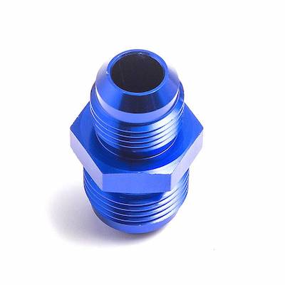 Hose Size Conversion Adapter AN8 Male - AN10 Male Blue Anodized General Purpose Fitting Oil Cooler Water Temperature Sensor Fuel Pipe Engine Block Etc!