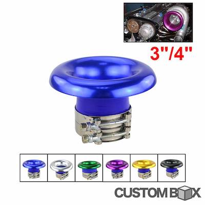 Skid Racing General purpose aluminum 180 degree curl air funnel 76mm 3 inch inner diameter 70mm 4 inch 98mm anodized gold silver blue black purple green