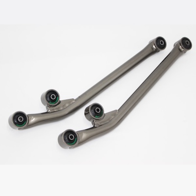 K-Products Jimny JB23 JB33 JB43 Reinforced leading arm for 3-inch UP - Front Gunmetal color Bush press-fitted Inch-up suspension