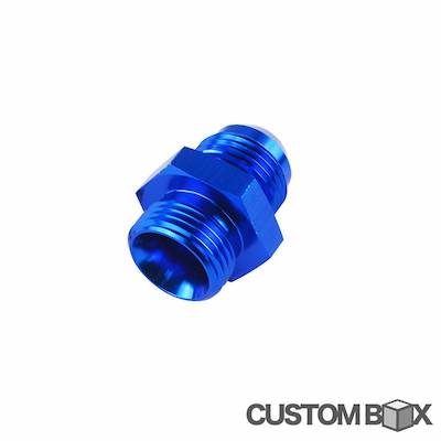 Conversion adapter AN10 male - AN10 male (straight cut) plug union aluminum billet machined anodized general purpose fitting oil cooler water temperature gauge