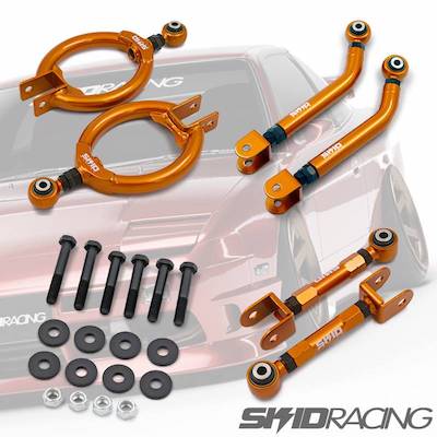 Skid Racing Nissan adjustable pillow arm 4-piece set eccentric cam rigid rear offset toe control arm TYPE2 upper arm