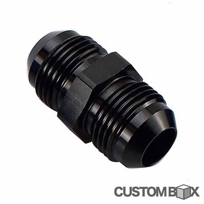 Black Anodized AN6 Male AN6 Male Conversion Straight Oil Cooler Fitting Hose End Vent Tube Type