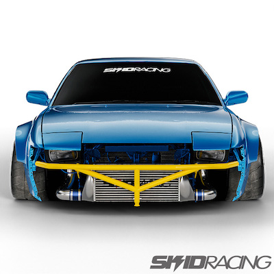 Skid Racing Silvia 180SX/S13 front jack up bar for genuine bumper yellow bash bar