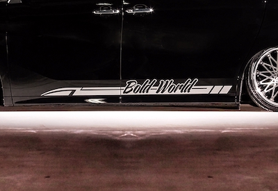 BOLD WORLD Side decal silver 1780×150mm
