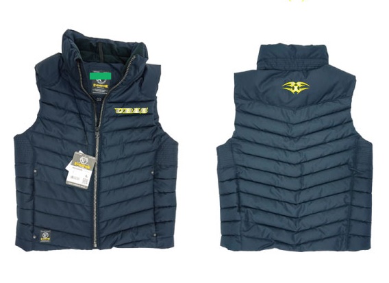 URAS -  Premium Vest  Navy (embroidery Is Silver X Yellow)