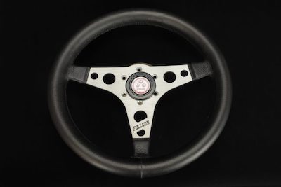 Falcon Reprinted Silver Steering Wheel 34CM