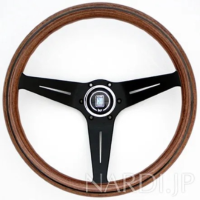 Nardi SPORTS Type Rally Wood / Black Spoke (35φ) N771