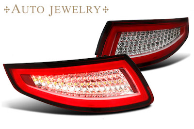 [Auto Jewelry] Fiber Full LED Tail Lamp for Porsche 997/911 Early (Red Clear)