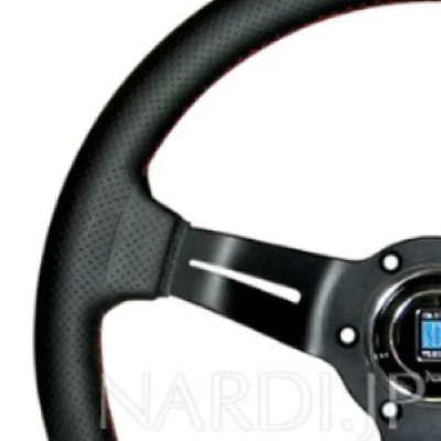 Nardi SPORTS Type Rally Black Perforated Leather / Black Spoke (33φ) N753