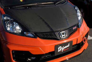 D-Speed Honda Fit GE Carbon Bonnet