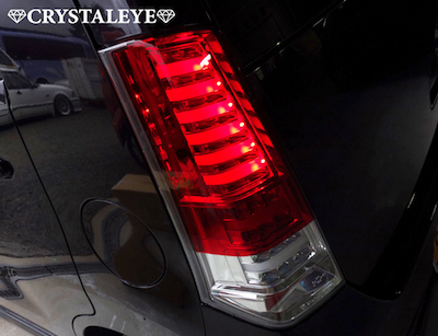 Crystal Eye MH23S Wagon R Fiber Full LED Tail Lamp V2 (MJ23S AZ Wagon) [Flowing Turn Signal Specifications] Red Clear　