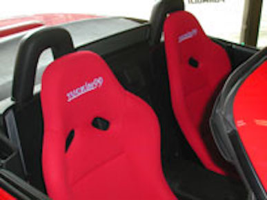 Tuckin 99 Roadster Full Bucket Seat RS (Red) / Slider (Passenger Side) Set