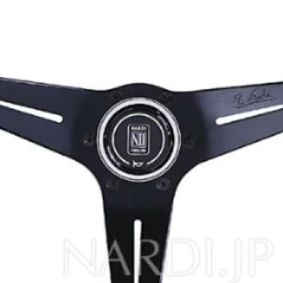 Nardi SPORTS Type Rally Black Perforated Leather / Black Spoke (35φ) N755