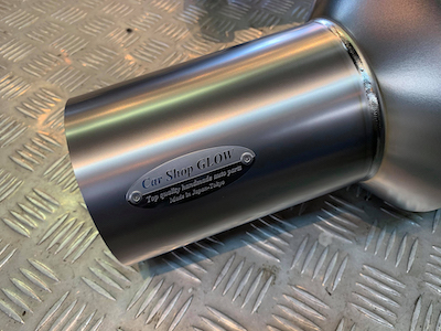 Car Shop Glow full titanium muffler for FD3S RX-7 90Φ (rear only, without CarShopGLOW plate)