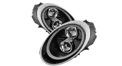 [Auto Jewelry] 991 Style Fiber LED Ring Headlight for Porsche 997/911 2005y-2009y (Black)