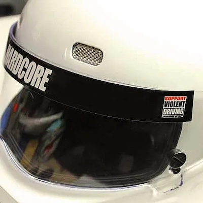 HARDCORE Helmet Visor Sticker #1