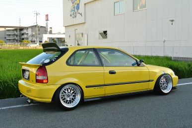 Osaka JDM EK Civic Rear Spoiler Evil Feather