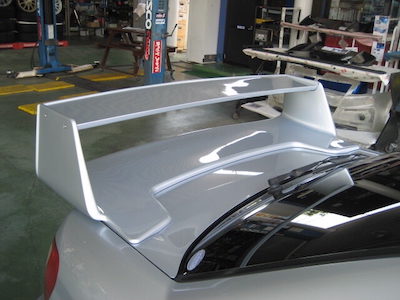 L'aunSport BIG WR REAR WING GD sedan type common FRP painted big WR rear wing