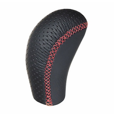 RAZO  SPORT GRIP KNOB LEATHER 400 RED STITCH