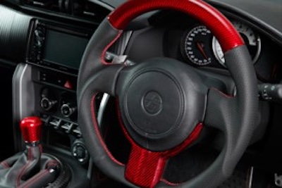 Revier  [D-type] [Gun Grip] Steering Punching Leather Genuine Leather - TOYOTA 86 Early / SUBARU BR-Z Early