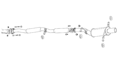 FUJITSUBO GC8 Impreza WRX POWER Getter EXHAUST