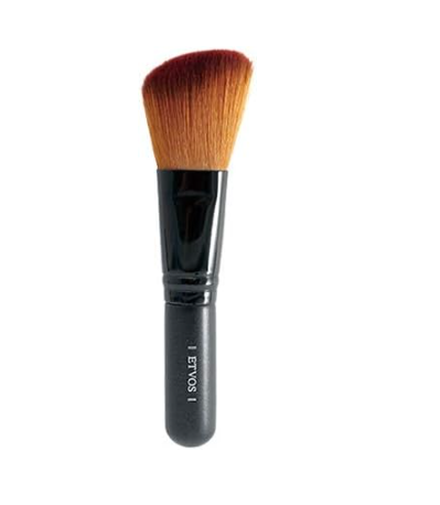 ETVOS Powder Brush, Teak and Highlight Makeup Brush, Diagonal Cut, Premium Taklon, 4.7 inches (12 cm)