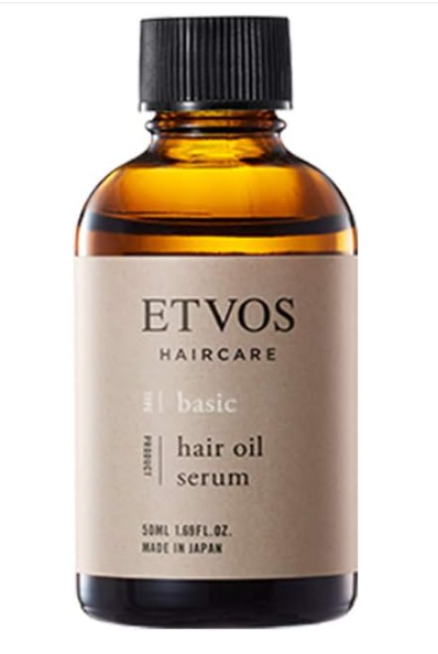ETVOS Hair Oil Serum, 1.7 fl oz (50 ml), Hairstyle, Hair Repair Ingredients, Dry, Heat, Non-Silicone, Beauty Oil