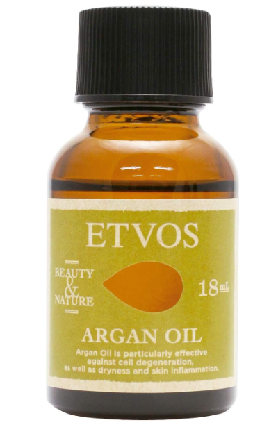 ETVOS Argan Oil, 0.6 fl oz (18 ml), Additive-Free (For Face, Hair, Scalp, Nails, Full Body, Moisturizing, Beauty Oil, Argania Spinosa Nuclear Oil, 100% Pure Massage, Face Nail Hair Oil