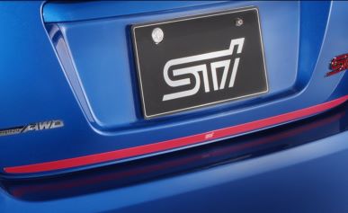 STI Trunk Lid Garnish (Cherry Red) For WRX STI VA