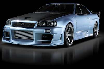 Do Luck BNR34 Front Bumper Spoiler  (V spec under panel can be installed, with Top Hood Diffuser)