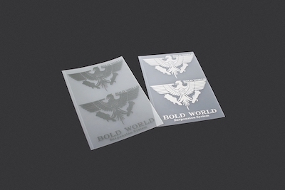 BOLD WORLD Original transfer sticker (mark) Silver