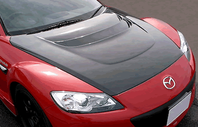 Fujita Engineering FEED Afflux Carbon Aero Bonnet for RX-8