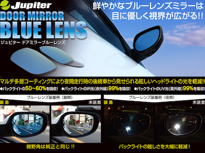 Venus Jupiter Door Mirror Blue Lens