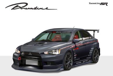 Original Runduce Lancer Evo. X  Front Bumper Spoiler