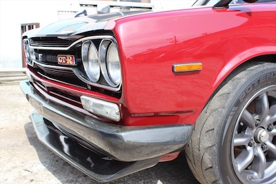 Restored Skyline K/GC10 Bumper F, R/1 early and late lineup available (late rear bumper is integrated with back lamp piece)