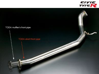 TODA RACING K20A (FD2) Short Front Pipe for Installation of Catalyst