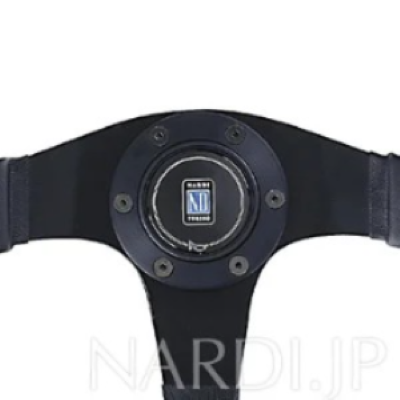 Nardi LEADER Black Leather × Gray Leather / Black Spoke (35φ) N802