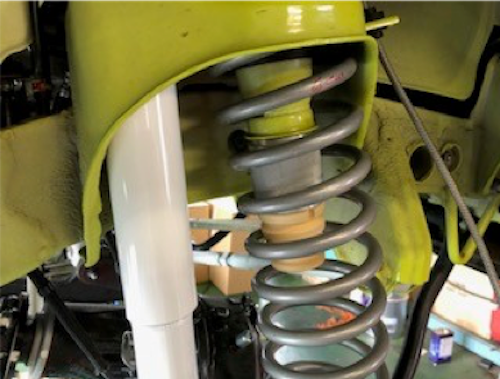 TryForce Jimny JB23 /64 /74 Soft bump rubber bracket for front 1-2 inch UP (blue / white alumite)