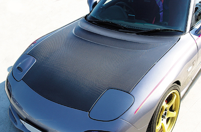 Fujita Engineering FEED Afflux Carbon Aero Bonnet for FD3S