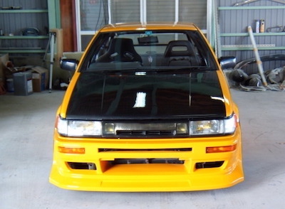 J-Blood Spec-R AE86 Levin Front Bumper Spoiler Soft FRP (late) + under panel set