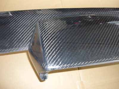 L'aunSport 09 Type WR Splitter Rear Hatch Wing Naname Carbon for GR/GH hatchback cars (unpainted)