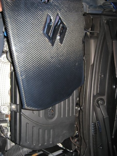 L'aunSport JWRC CUSTOM EURO RACER'S CARBON ENGINE SHELL COVER FOR SUZUKI SWIFT SPORT ZC32S