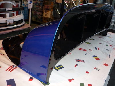 L'aunSport 09 type WR splitter rear hatch wing + painted FRP made (GRB/GRF GH)