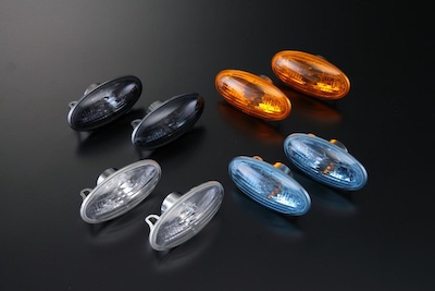 Revier  Crystal Side Marker (Chrome Valve Set) - Every DA64/HA24 Alto/JB23 for Jimny Type 9 and Later/MH23/34 Series Wagon R/MA15S Sorio/MK32S Spacea/Hustler M R31S SUZUKI car