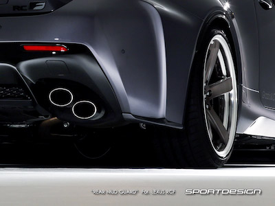 GRAZIO Sport Design Rear Mudguard For LEXUS RCF