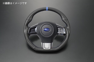 Revier  VM4/VMG Revogue All Leather Steering Wheel Gun Grip Shape [Blue Stitch or Red Stitch] Genuine Interchangeable VAG/VAB WRX S4/STI